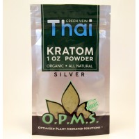 OPMS Silver THAI (green vein) - All Natural Organic POWDER (28.35gr)(1oz)